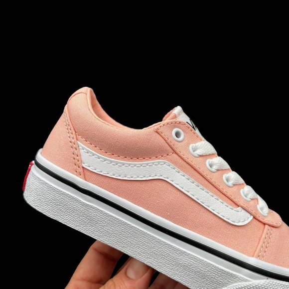 Vans Ward Little Girls Canva Skateboard Sneaker Size 12 Low Top Lace Up Shoes - Picture 3 of 16